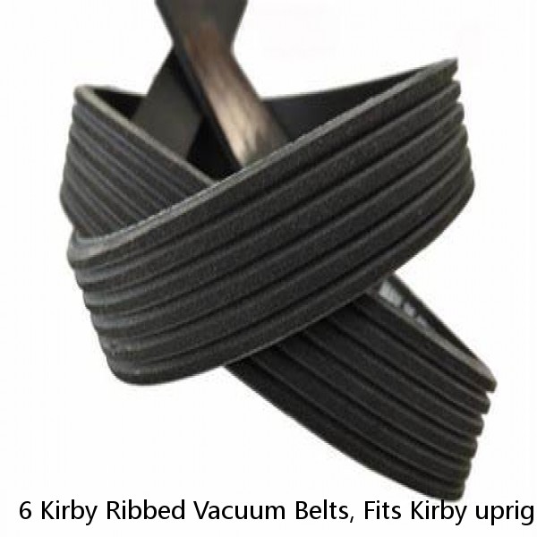 6 Kirby Ribbed Vacuum Belts, Fits Kirby upright vacuum cleaners 1960 to present,